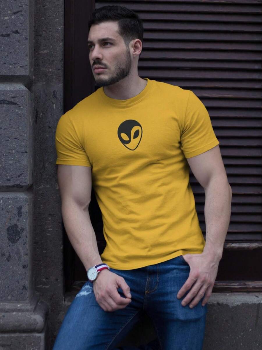 Men T-Shirts - Màu vàng - Xem 1