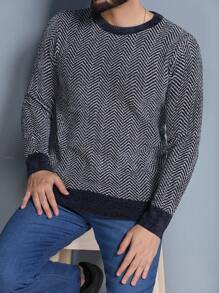 Men Sweaters - Màu xanh hải quân - Xem 5
