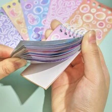 Conjunto de 30 hojas de pegatinas fantásticas con película centelleante y colorida, degradado decorativo, láser DIY, fotocards, material para libro diario y álbum perfecto para DIY y bullet journaling - Rosa - Ver 4