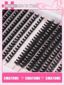 640 PCS DIY Eyelash Extension 8-16mm Mixed Black Large-Capacity Cluster False Eyelashes D30+D40+D50+D60 Individual Lashes  Natural False Eyelashes Suitable For Daily Makeup At Home - D - View 7