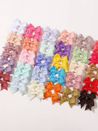 bilicaca 20/40/60pcs Colorful Candy Toned Kid's Hair Clips, Cute Baby Barrettes