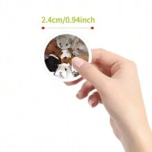 500pcs/Roll Guinea Pig Stickers (10 Different Designs) For Laptop, Skateboard, Fridge, Notebook, Helmet, Motorcycle, Water Bottle, Cellphone, Guitar, Scrapbook, Party Supplies Decoration, Gifts For Kids, Teens, Adults - Multicolor - View 2