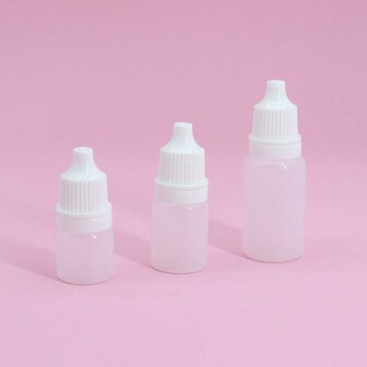 12pcs Eye Drop Bottles, Multiple Sizes 3ml/5ml/10ml Clear Plastic Bottles For Liquid Dispensing, Eye Drops, Ink And Pigment Storage
