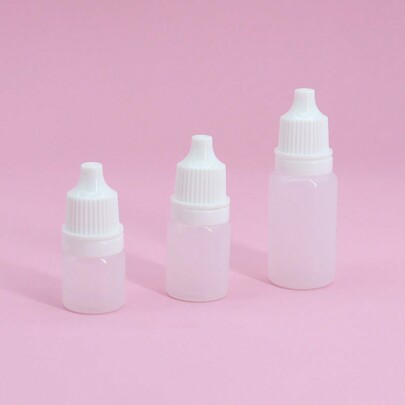 12 زجاجة للقطرات العينية متعددة الأحجام 3 مل/5 مل/10 مل، زجاجات بلاستيك شفافة لتوزيع السوائل والقطرات العينية، وتخزين الحبر والصباغ