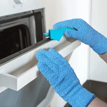 Luvas de Microfibra para Limpeza, Luva de Limpeza para Plantas, Persianas, Lâmpadas e Pequenos Cantos de Difícil Acesso, Conjunto com 1 Par, Cozinha, Banheiro, Casa, Fornecedores Domésticos