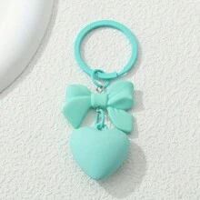 Y2K Schleife Herz Schlüsselanhänger Niedliches und cooles mattes Farbenschlüssel-Ring Handtasche Rucksack Auto Schlüssel-Anhänger Ohrhörer Taschenzubehör für Damen Mädchen Geschenk - Schlüsselanhänger - Übersicht 7