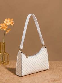 Bolsa Feminina Baguete de Ombro Ziper