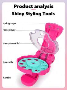 Hair Bedazzler Kit Herramienta De Peinado De Bedazzler Gem Stamper Hair Con Grapadora Diamond Sparkle Juego De Grapadora De Pelo(1 Herramienta +  Gemas)