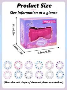 Hair Bedazzler Kit Herramienta De Peinado De Bedazzler Gem Stamper Hair Con Grapadora Diamond Sparkle Juego De Grapadora De Pelo(1 Herramienta +  Gemas)