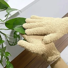 Luvas de Microfibra para Limpeza, Luva de Limpeza para Plantas, Persianas, Lâmpadas e Pequenos Cantos de Difícil Acesso, Conjunto com 1 Par, Cozinha, Banheiro, Casa, Fornecedores Domésticos
