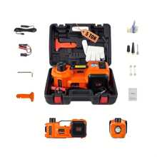 Gato hidráulico eléctrico de 5 toneladas y 12V, tecnología de elevación rápida, bomba de inflado de neumáticos incorporada, todo en una solución para SUVs y sedanes. - Amarillo - Ver 12