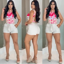 Women Shorts - Màu be - Xem 10