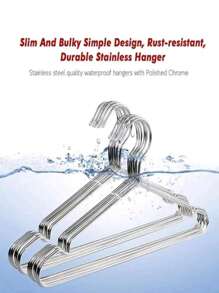 Gancho Percha Metálico 20pz Acero Inoxidable para Ropa - 20 Piezas - Ver 6