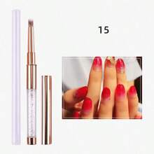 1個美甲刷，玫瑰金配鑽美甲刷，多種風格可供選擇 - 金色 - 查看 18