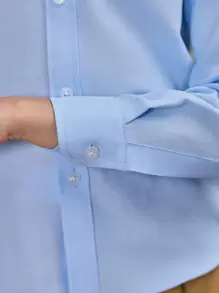 Tween Boy Blue Shirt, Classic Formal Wear For School Start, Graduation Season, Performances, Parties, Holidays