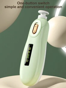 1入組1*AA電池動力指甲磨光機，低噪音，觸摸停止設計，電池不包含在內