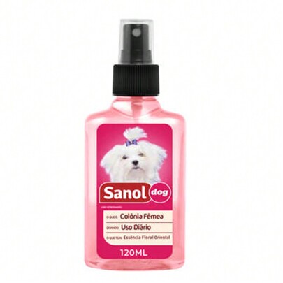 Perfume para cachorro colônia para cães Fêmeas 120ml Sanol Dog Perfume Red Flowers