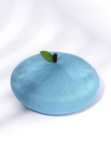 1pc Unisex Alla Moda Nuovo Stile Fatto A Mano Fai Da Te Carino Germoglio Di Soia Decorazione Cappello Da Pittore Berretto Da Frutta Sottile Traspirante Per La Primavera E L'estate. Adatto Per Regali Di Festival, Feste E Abbigliamento Quotidiano