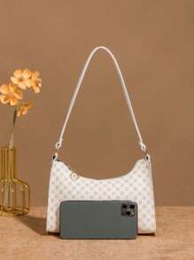 Bolsa Feminina Baguete de Ombro Ziper