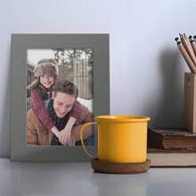 Modern Real Wood 3.5x5 Inch Picture Frame In Gray - Gray - View 6