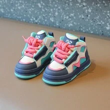 Zapatos  para niños, comodidad de la suela blanda, parte superior alta, suela de goma antideslizante, zapatos adecuado para niños y niñas - Verde - Ver 4