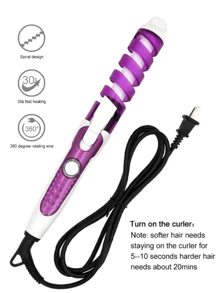 Rizador Espiral con Calor Cerámico, Brillo y Movimiento en Cada Mechón - Multicolor - Ver 10