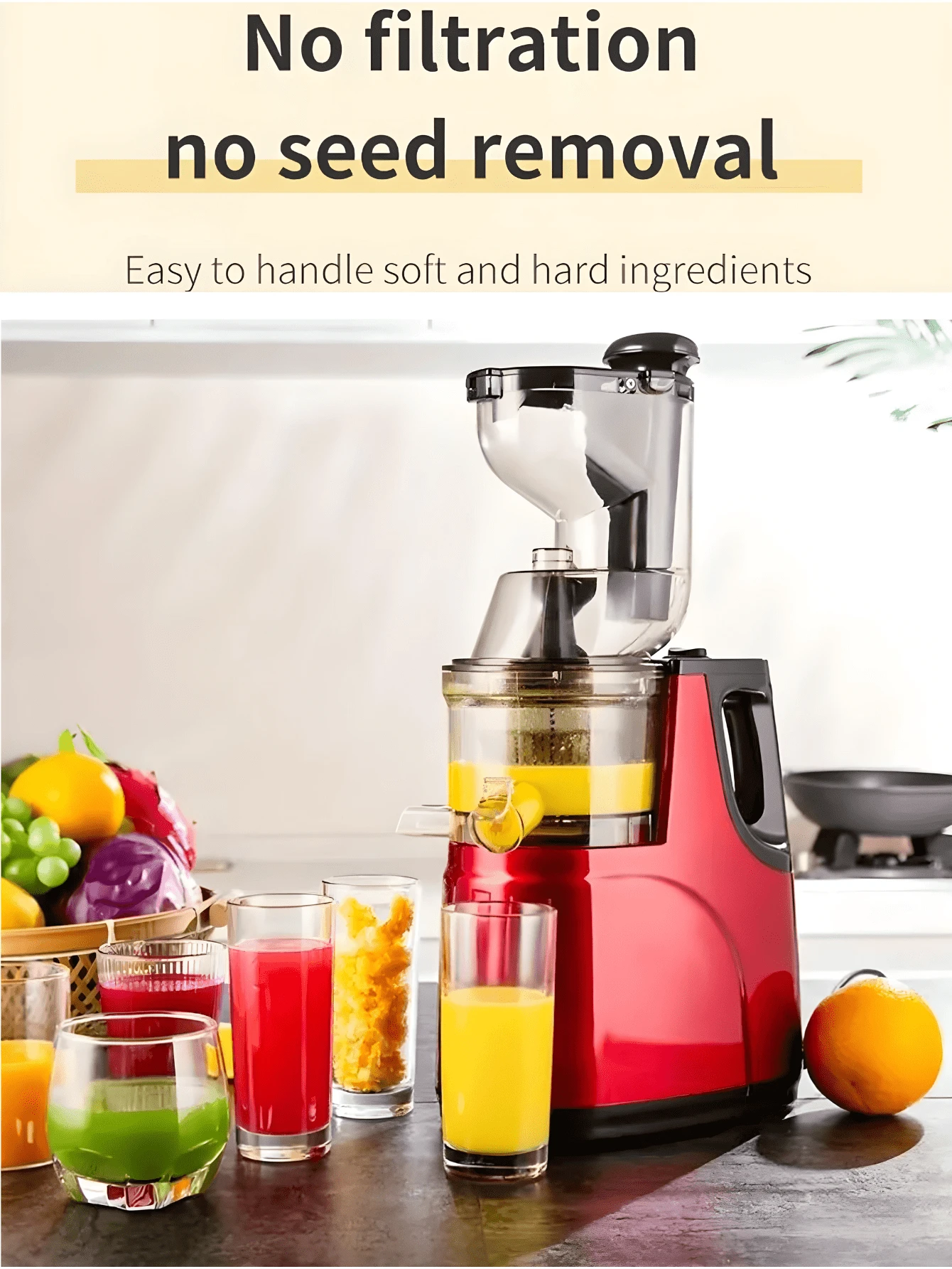 1pc Slow Masticating Juicer, Cold Press Juice Extractor Nama Juicer