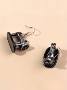 Aretes con diseño de teléfono, televisión, plancha y radio vintage personalizados para mujer, disponibles en múltiples estilos, accesorios y regalos diarios