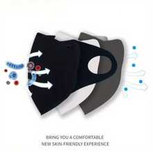 Black Nylon Material Breathable Washable Protective Mask With Eye Protection For Men And Women, All Seasons, Thickened For Cold And Sun Protection - Black - View 4