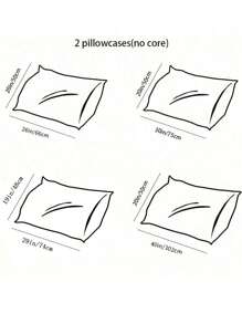 2pcs Plain Pillowcase Without Filler
