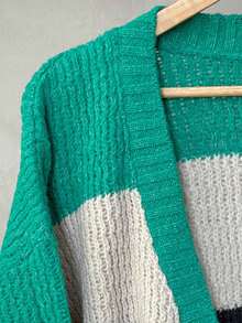 Women Cardigans - GROEN ZWART - Bekijken 2