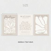 Bộ 3 Tranh Canvas Nghệ Thuật Treo Tường Matisse Trung Tính Bohemian - In Matise Màu Be, In Sage Matisse Màu Be Xám, Áp Phích Matisse Tối Giản - Nghệ Thuật Treo Tường Hoa, Quà Tặng Nghệ Thuật Cho Phòng Ngủ, Phòng Khách & Hành Lang - Nghệ Thuật Treo Tường, Trang Trí Tường, Trang Trí Mùa Đông, Trang Trí Phòng , Có khung - Màu be - Xem 11