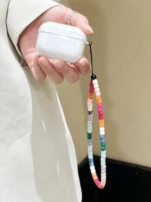 1pc Colorful Alphabet Resin Beaded Dopamine & Sunshine Lovely Ceramic Style Black Frosted Cute Girl Simple Style Mobile Phone Chain Keychain Earphone Strap Playful Cute Tulip Pearl Colorful Beaded Ins Lively Lovely Style Girl Simple Phone Case Lanyard Transparent Three-Dimensional Bead Simple Texture Bracelet Mobile Phone Chain Rope Gifts For Mother, Family, Friends, Birthday, Holiday Phone Charm