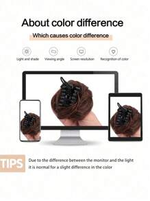 Tóc giả búi mini tổng hợp có kẹp nhỏ Tóc nối búp hoa mềm mại cho cô gái bận rộn Túi đựng tóc giả uốn xoăn cho phụ nữ dùng được mọi mùa - Light Brown - Xem 6