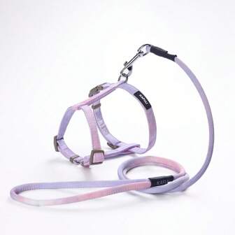 Light Purple Cat Traction Rope With Escape Proof Cat Harness, Cat Walking Harness Outdoor For Kitten & Puppy