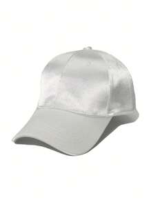 Street單色絲緞棒球帽，男女皆宜春夏日帽