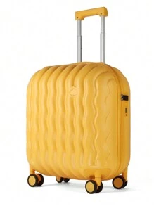 20/24/28" Inch Luggage Suitcase With 8 Spinner Wheels, PC Hardside Lightweight Suitcase With Cloud Design, Lockbox Bag For School School Accessories School Stuff - Yellow - View 4