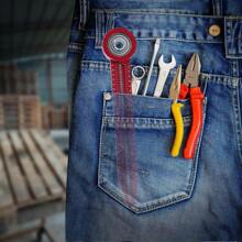 木工刻線尺，木工繪圖指南針圓形繪圖工具孔徑尺，高精度木工測量尺，標記測量工具 - 紅色 - 查看 8