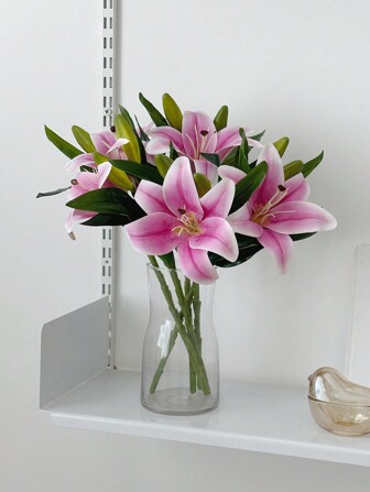 1/3/5 st Liljadekoration Falska blommor Vardagsrum Bordsdekoration konstgjorda blommor, alla hjärtans dag, present