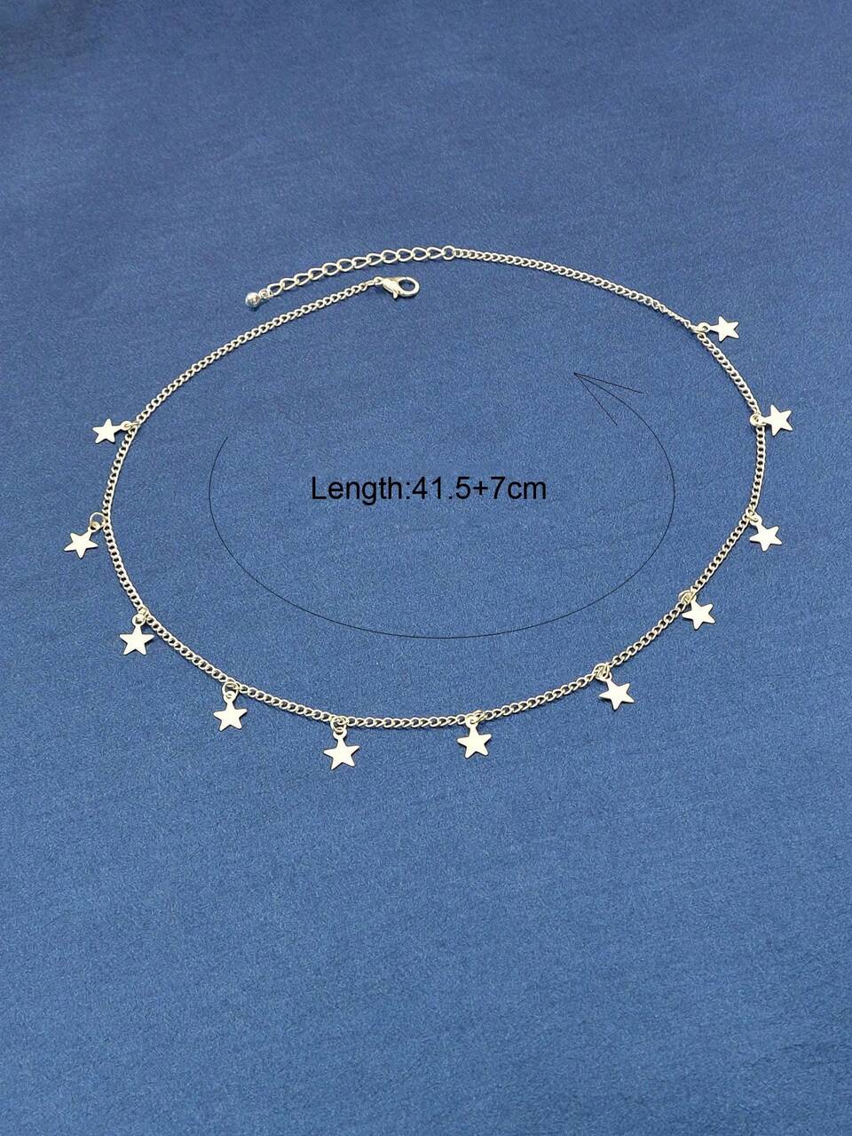 Silver Five-Star Pendant Simple Necklace