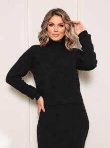 Women Sweater Co-Ords - 黑色 - 查看 2