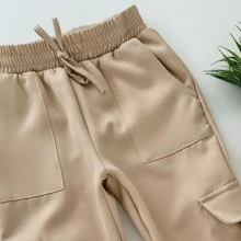 Calça cargo infantil Feminina - Bege - Visão 1