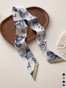 一条动物印花围巾可作为颈巾、头巾、头箍、发饰装饰，也可作为包包、衣服等的装饰，头巾、头箍、发饰、头箍是装扮的理想选择