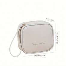 1 pièce Nouveau sac de maquillage de style crème, sac de rangement, sac cosmétique pour rouge à lèvres, portable et imperméable, petit et raffiné. Organisateur de voyage et de toilette. Accessoires avec fermeture éclair, cadeau essentiel.