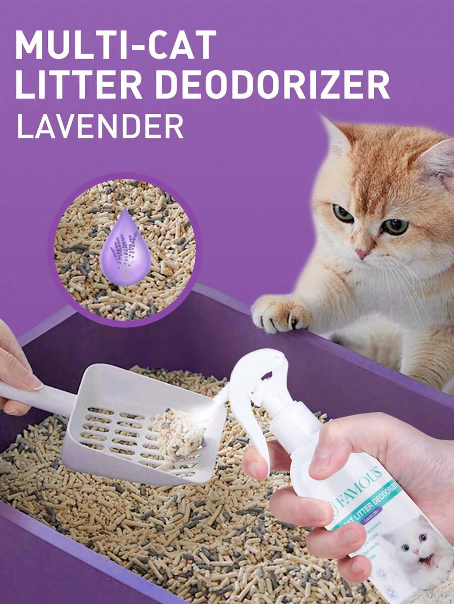 MultiCat Litter Deodorizer Spray Lavender Spray Powerful Odor
