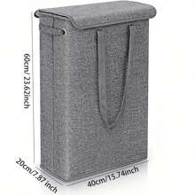 1buc Gri 45l Coș de depozitare haine murdare pliabil cu material textil, coș de rufe pentru colectarea hainelor și depozitare pantaloni pantofi blugi cizme fustă coș de rufe, coș de spălat Organizator de baie, coș, coș de depozitare, coș de rufe pliabil