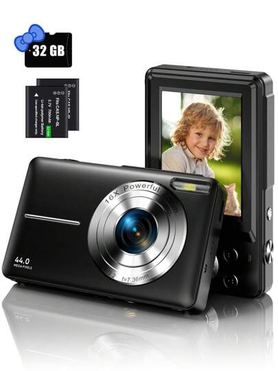 Nicamery 1080P FHDデジタルカメラ、 44MP ポイント