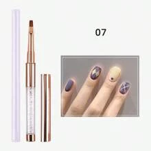 1個美甲刷，玫瑰金配鑽美甲刷，多種風格可供選擇 - 金色 - 查看 19