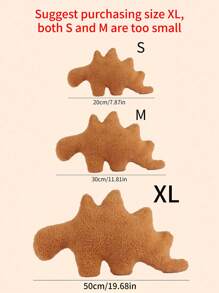1 pieza Peluche en forma de dinosaurio con forma de nugget de pollo amarillo, con varios estilos como dragón triangular, dragón espada, pterosaurio, dragón trueno, Tiranosaurio Rex