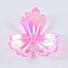 20pcs Transparent Triangular Flower Calyx With AB Color Petals DIY Hairpin & Headgear Material Jewelry Accessories Loose Beads - Transparent AB Color Three-pointed Clover - View 7